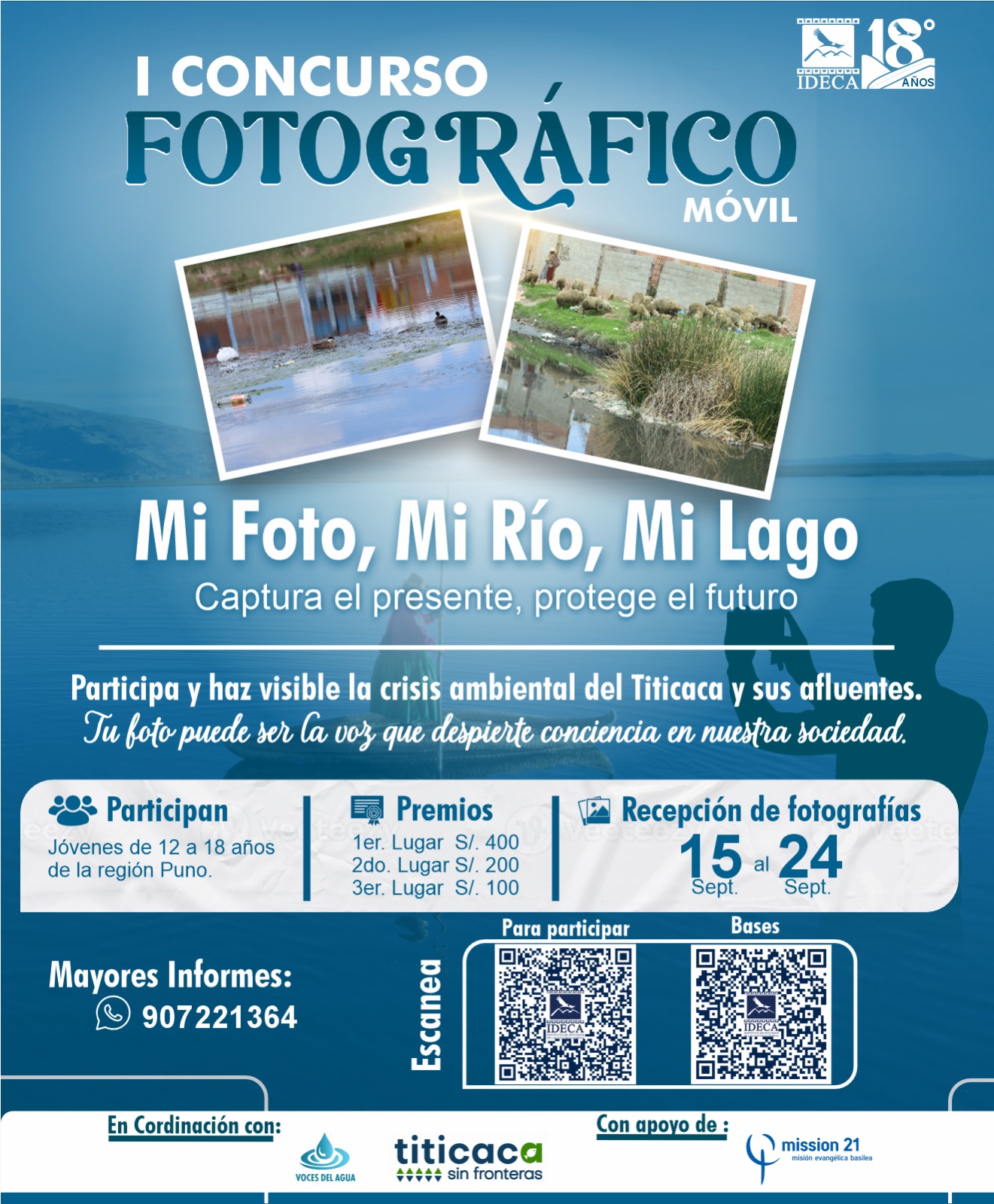 IDECA Organiza el I Concurso Fotográfico Móvil “Mi Foto, Mi Río, Mi Lago”