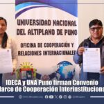 IDECA y UNA Puno firman Convenio Marco de Cooperación Interistitucional