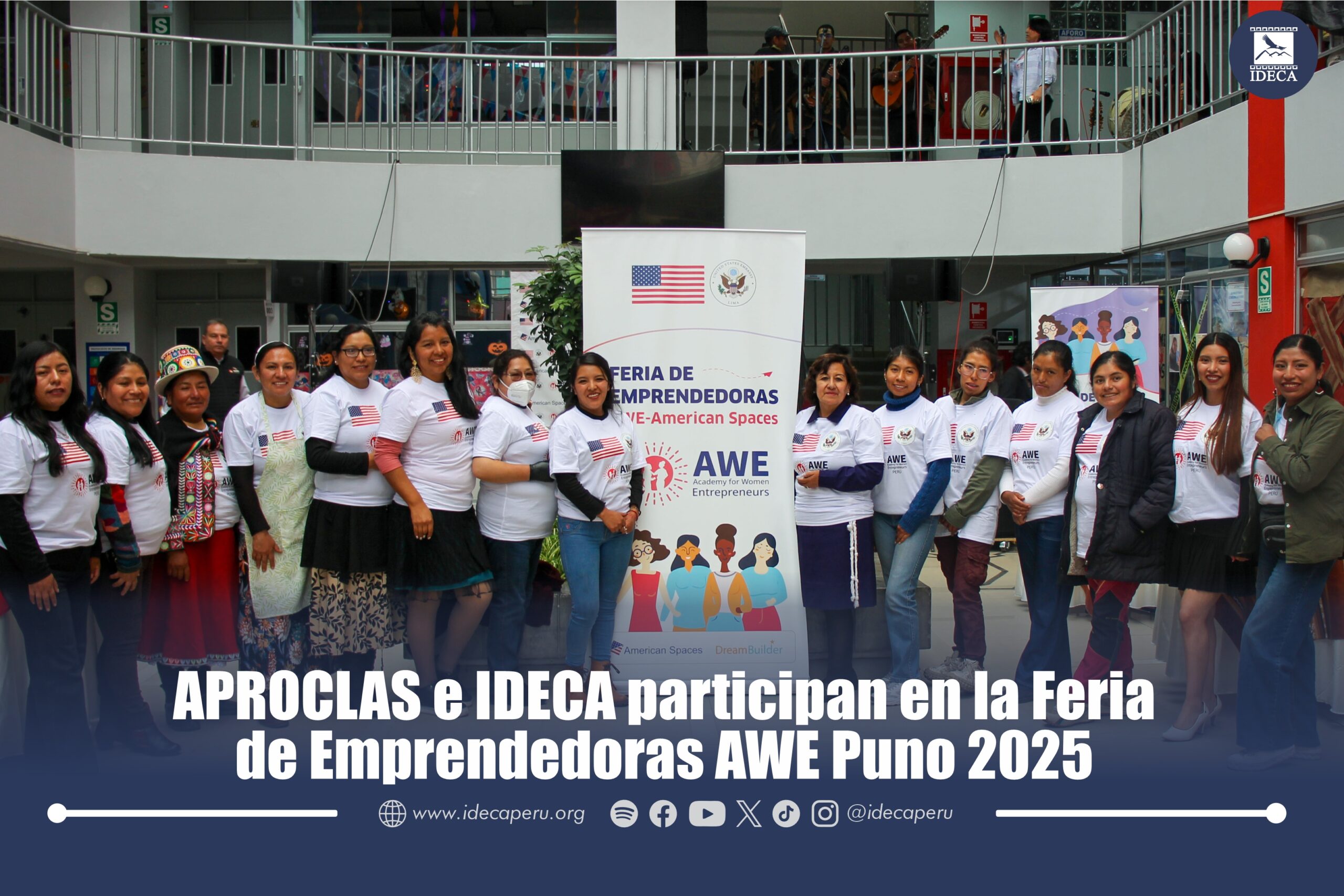 APROCLAS e IDECA participan en la Feria de Emprendedoras AWE Puno 2025