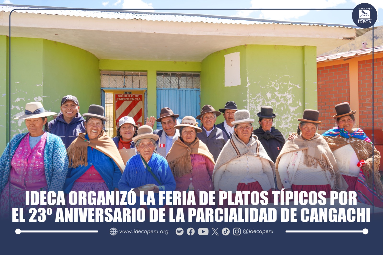 IDECA ORGANIZÓ LA FERIA DE PLATOS TÍPICOS POR EL 23º ANIVERSARIO DE LA PARCIALIDAD DE CANGACHI