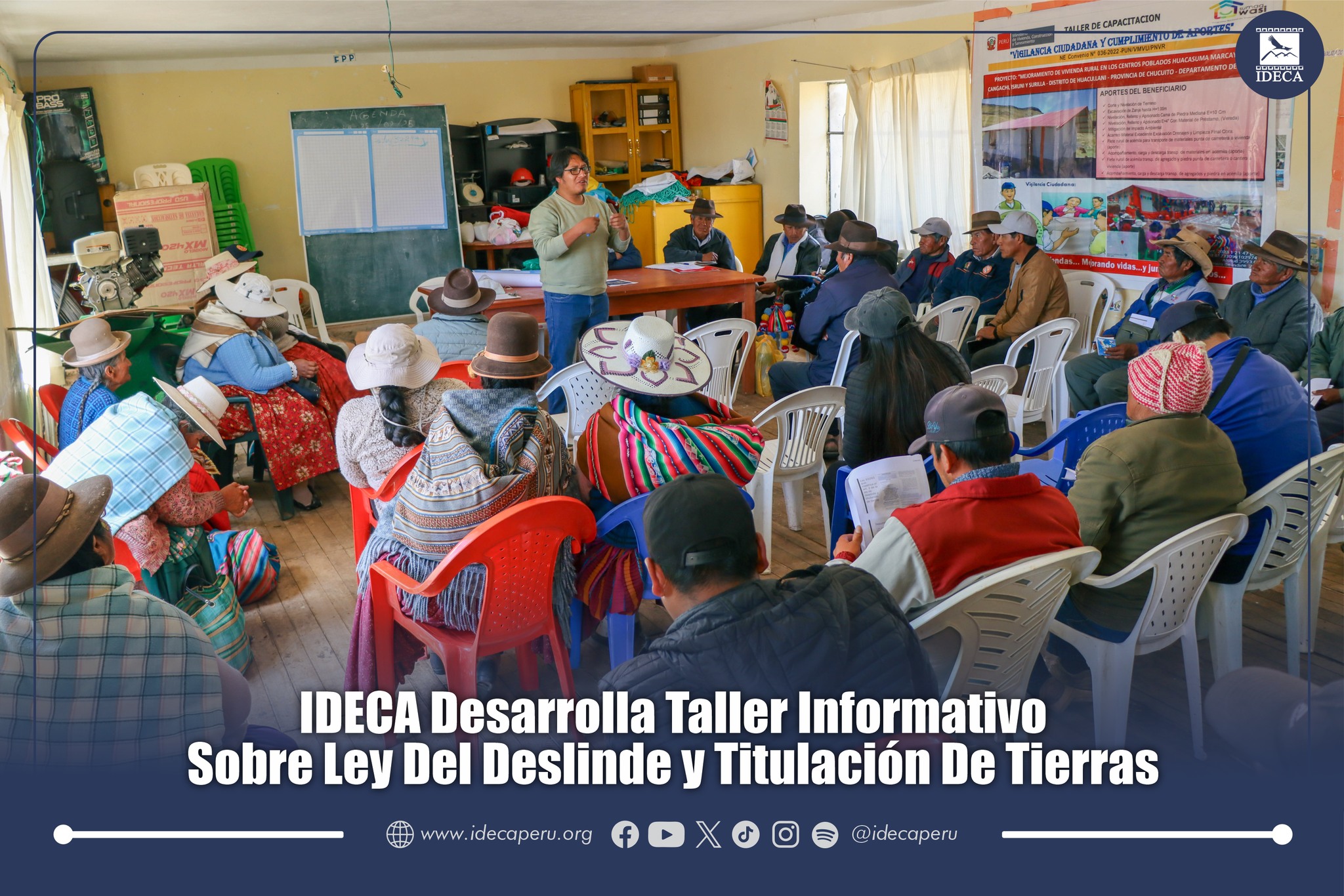 IDECA desarrolla taller informativo sobre Ley del Deslinde y Titulación de Tierras