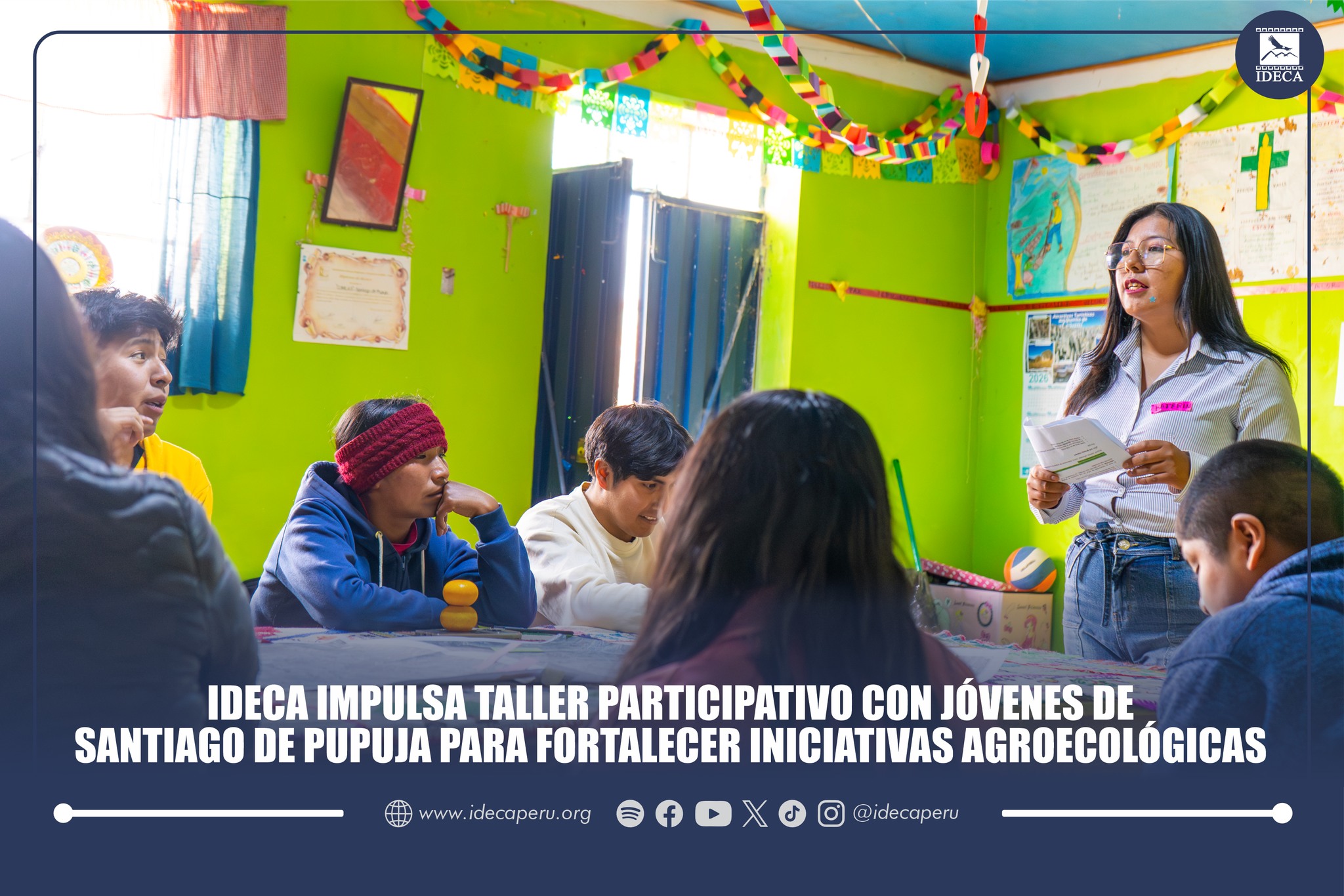 IDECA IMPULSA TALLER PARTICIPATIVO CON NNAJ DE SANTIAGO DE PUPUJA PARA FORTALECER INICIATIVAS AGROECOLÓGICAS