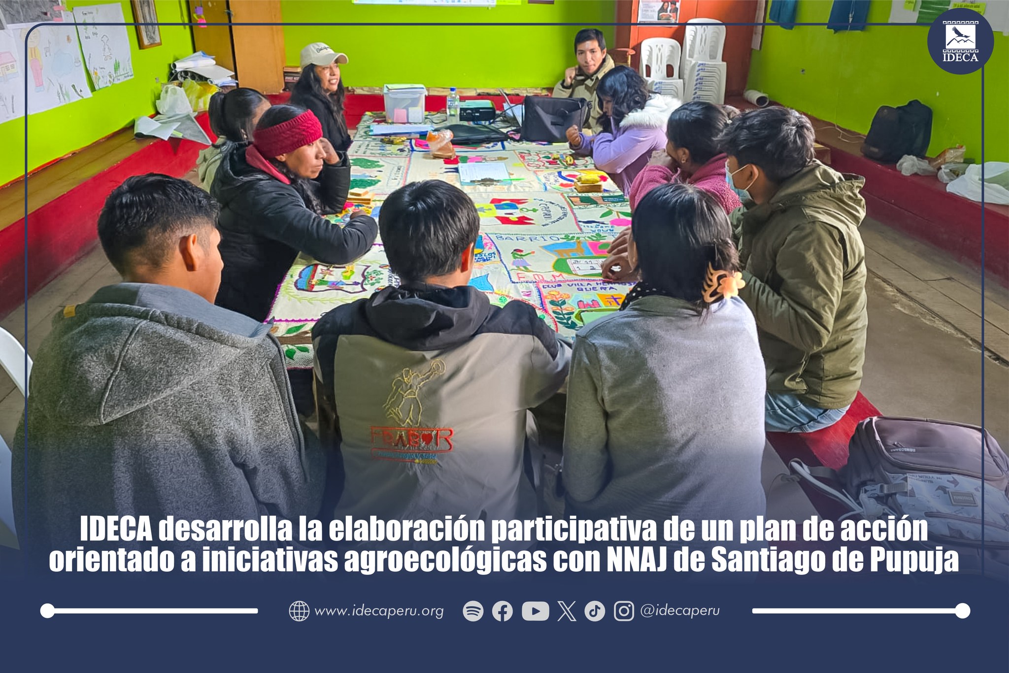 IDECA desarrolla la elaboración participativa de un plan de acción orientado a iniciativas agroecológicas on NNAJ de Santiago de Pupuja