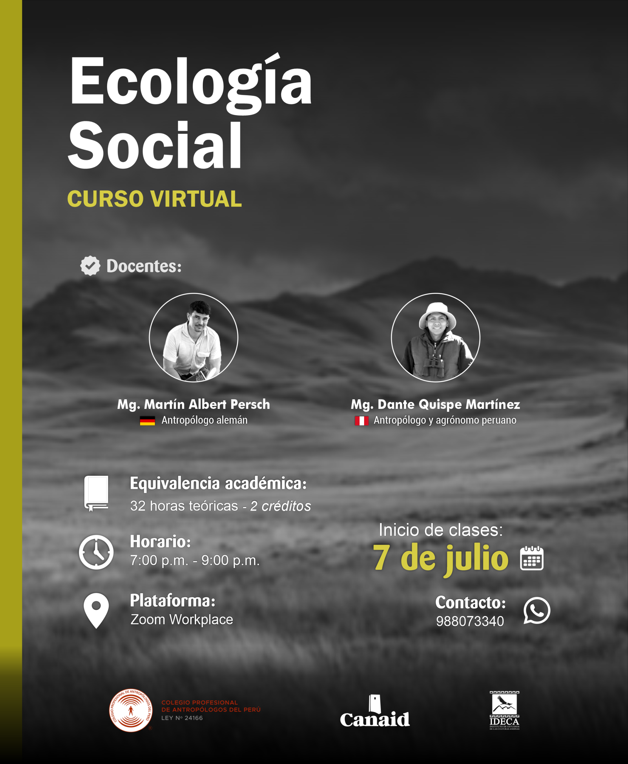 Curso virtual: ECOLOGÍA SOCIAL