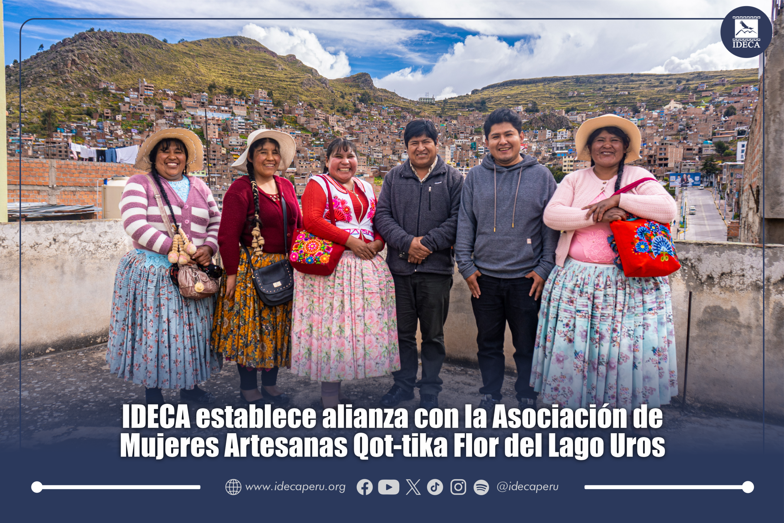 IDECA establece alianza con la Asociación de Mujeres Artesanas Qot-tika Flor del Lago Uros