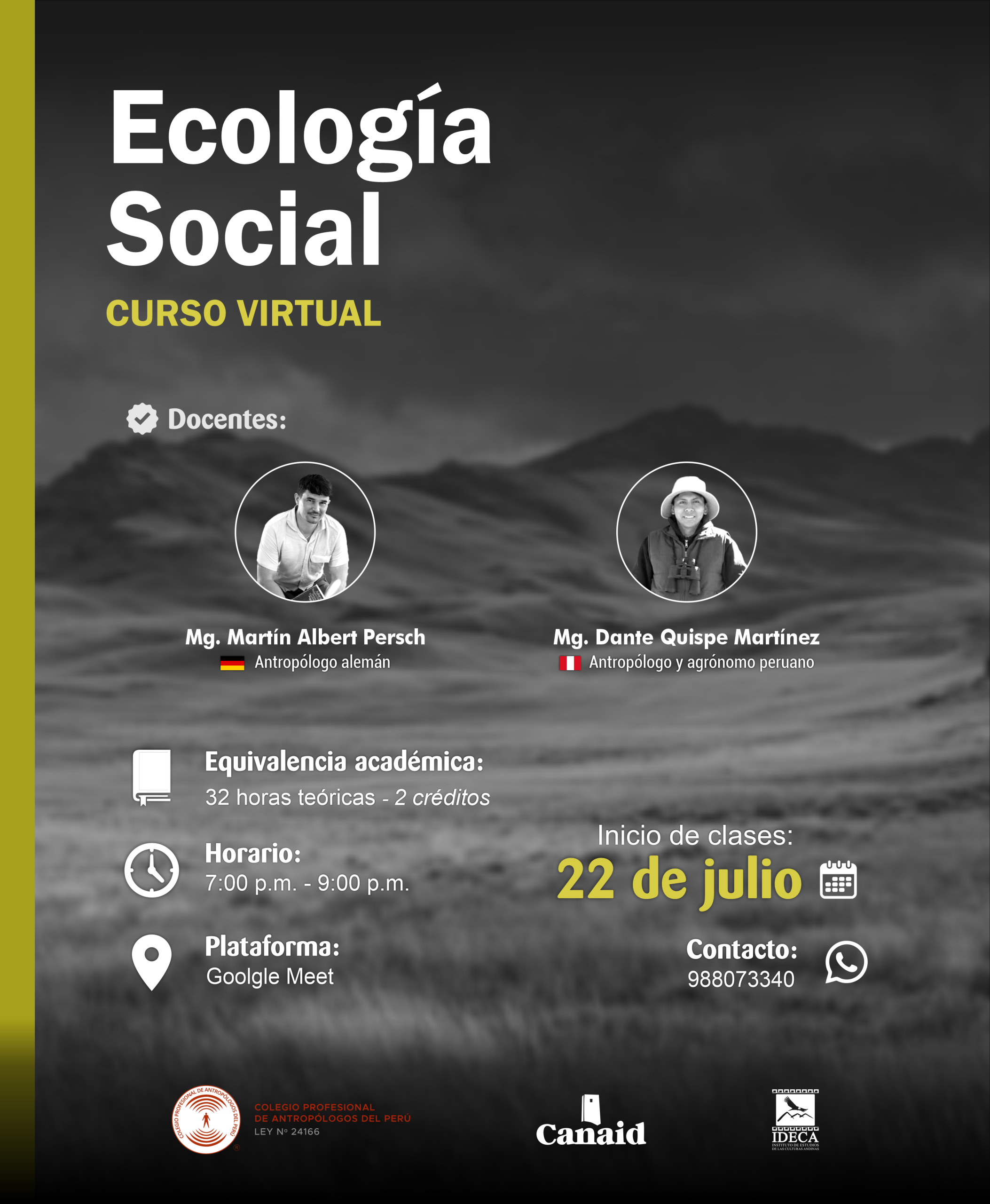 Curso virtual: ECOLOGÍA SOCIAL